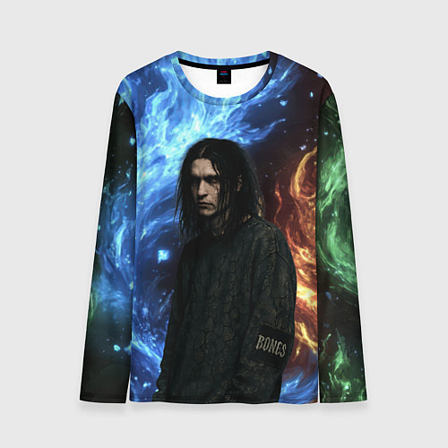 Мужской лонгслив Bones депрессивный стиль / 3D-принт – фото 1