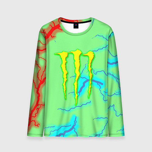 Мужской лонгслив Monster energy storm electrix / 3D-принт – фото 1