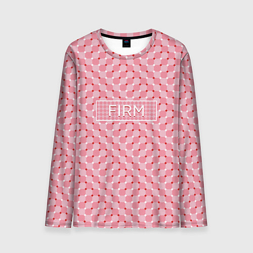 Мужской лонгслив Плавающий эффект - Фирм розовый / 3D-принт – фото 1