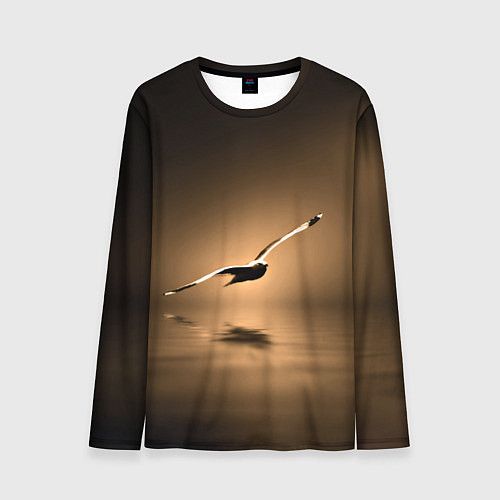 Мужской лонгслив Летящая птица / 3D-принт – фото 1
