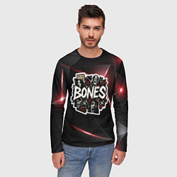 Лонгслив мужской Bones logo stickers, цвет: 3D-принт — фото 2