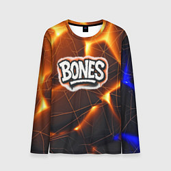 Лонгслив мужской Bones лого в уличном стиле, цвет: 3D-принт