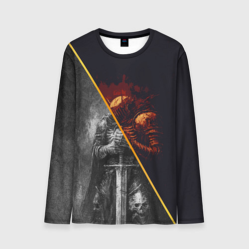 Мужской лонгслив Темный рыцарь в унынье / 3D-принт – фото 1
