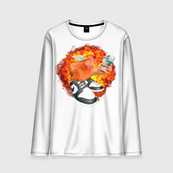 Лонгслив мужской Петух на дрипе - swag chiken money meme, цвет: 3D-принт