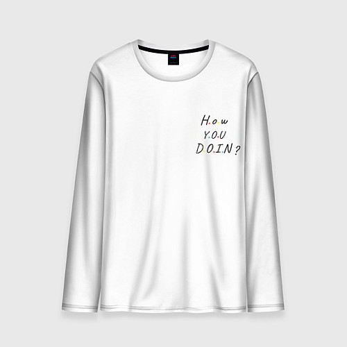 Мужской лонгслив Друзья художники - how you doin / 3D-принт – фото 1