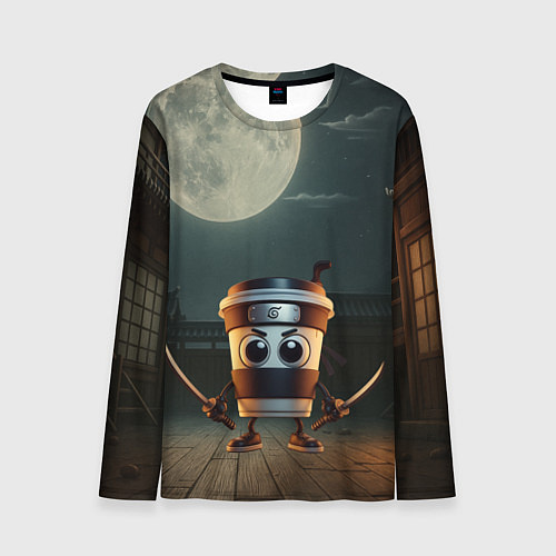 Мужской лонгслив Капучино Ассассино мем / 3D-принт – фото 1
