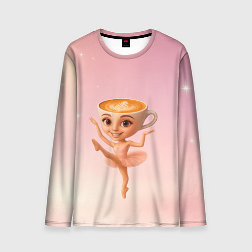 Мужской лонгслив Балерина капучино ии мем / 3D-принт – фото 1