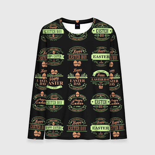 Мужской лонгслив Easter holidays / 3D-принт – фото 1