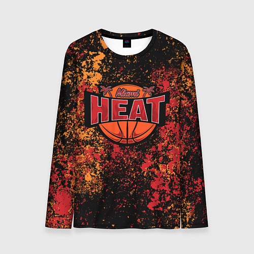 Мужской лонгслив Майами Хит - цветовой хаос / 3D-принт – фото 1