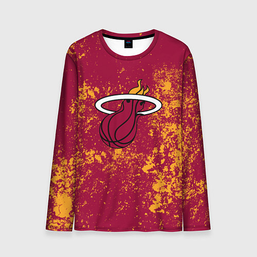 Мужской лонгслив Майами Хит - брызги красок / 3D-принт – фото 1