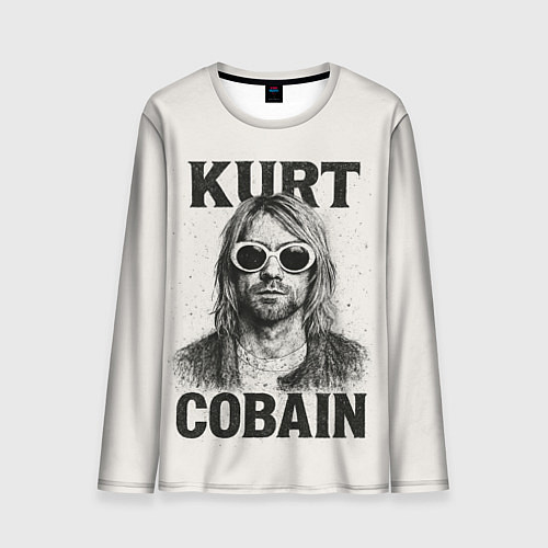 Мужской лонгслив Kurt Cobain - grunge-art / 3D-принт – фото 1
