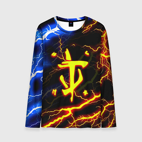 Мужской лонгслив Doom молнии шторм / 3D-принт – фото 1