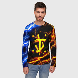 Лонгслив мужской Doom молнии шторм, цвет: 3D-принт — фото 2