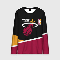 Лонгслив мужской Майами Хит - линии, цвет: 3D-принт