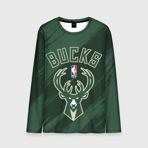 Мужской лонгслив Милуоки Бакс - цвета команды / 3D-принт – фото 1
