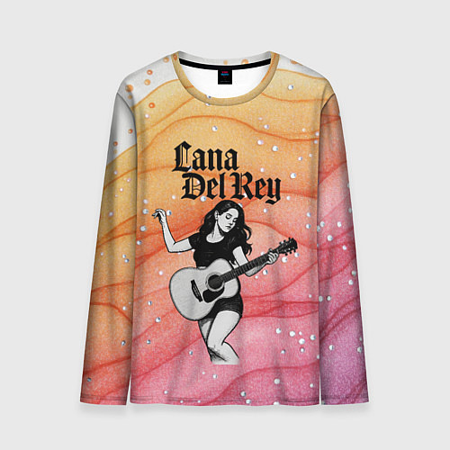 Мужской лонгслив Lana Del Rey в образе гитаристки / 3D-принт – фото 1