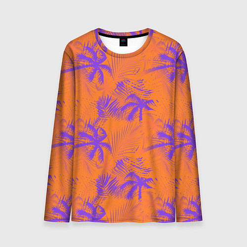 Мужской лонгслив Palm orange / 3D-принт – фото 1