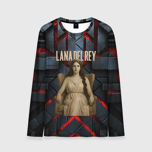 Мужской лонгслив Lana Del Rey в греческом стиле на троне / 3D-принт – фото 1