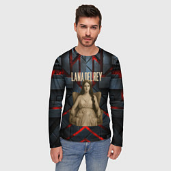 Лонгслив мужской Lana Del Rey в греческом стиле на троне, цвет: 3D-принт — фото 2