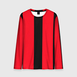 Мужской лонгслив Color black red line