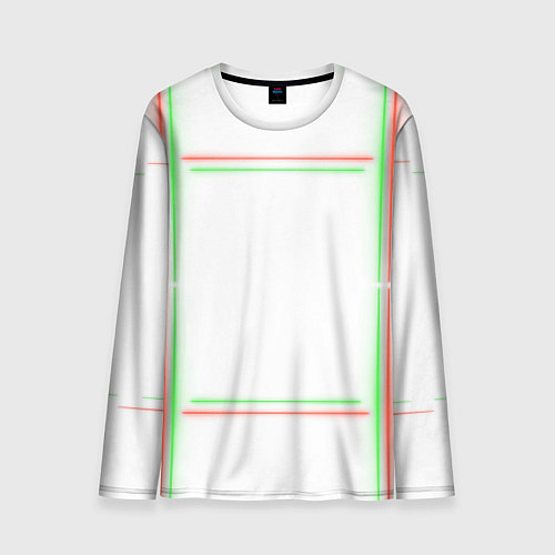 Мужской лонгслив Neon light green red / 3D-принт – фото 1