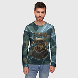 Лонгслив мужской ВМФ злой волк, цвет: 3D-принт — фото 2