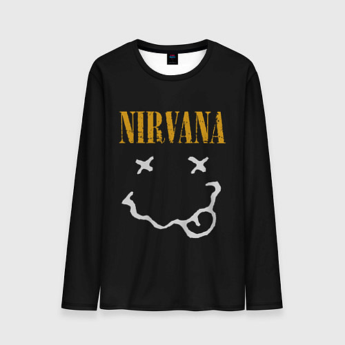 Мужской лонгслив Nirvana rock music / 3D-принт – фото 1
