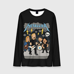 Лонгслив мужской Металлика, мультяшный стиль, цвет: 3D-принт