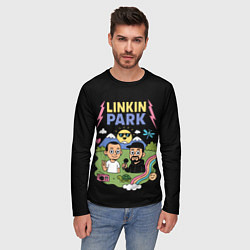 Лонгслив мужской Линкин Парк мультяшный стиль, цвет: 3D-принт — фото 2