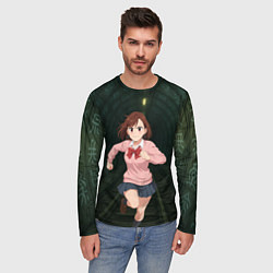 Лонгслив мужской Сиратори Айра бежит в туннеле, цвет: 3D-принт — фото 2