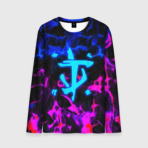 Мужской лонгслив Doom неоновый дым / 3D-принт – фото 1