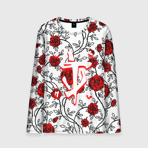 Мужской лонгслив Doom розы / 3D-принт – фото 1