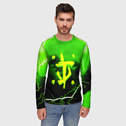 Лонгслив мужской Doom шторм кислотное лого, цвет: 3D-принт — фото 2