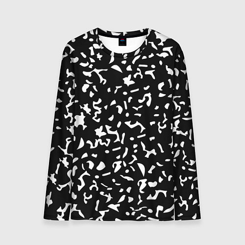 Мужской лонгслив Черный камуфляж / 3D-принт – фото 1