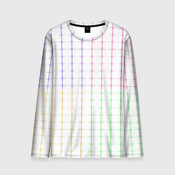 Мужской лонгслив Color white multicolored stripes