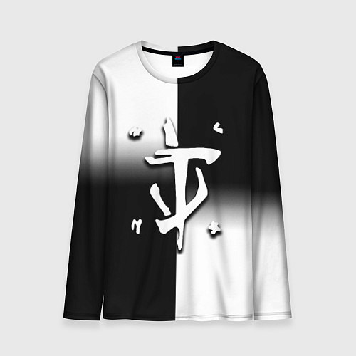Мужской лонгслив Doom black geometry / 3D-принт – фото 1