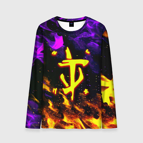 Мужской лонгслив Doom огненный стиль / 3D-принт – фото 1
