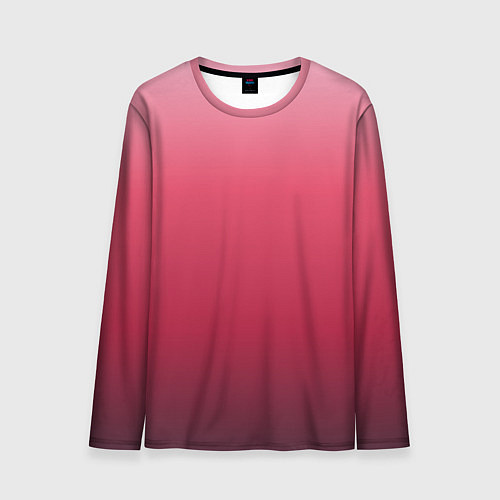 Мужской лонгслив Градиент гранатовый / 3D-принт – фото 1