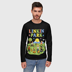 Лонгслив мужской Linkin Park, мультяшный стиль, цвет: 3D-принт — фото 2