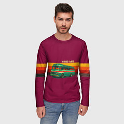 Лонгслив мужской Ретро автобус КАВЗ-685 поп-арт, цвет: 3D-принт — фото 2