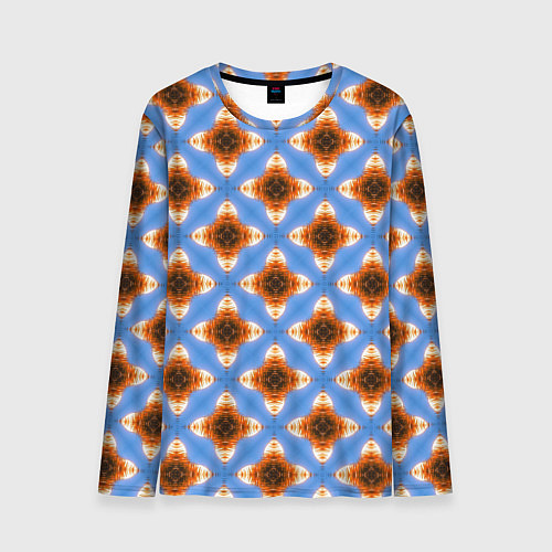 Мужской лонгслив Калейдоскоп на голубом фоне / 3D-принт – фото 1