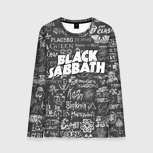 Мужской лонгслив Black Sabbath pattern / 3D-принт – фото 1