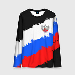 Лонгслив мужской Федерация бокса России - триколор, цвет: 3D-принт
