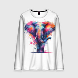 Мужской лонгслив Радужный слон