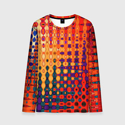 Мужской лонгслив Красно-жёлтый абстракция
