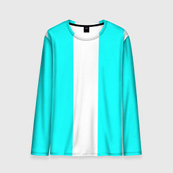 Лонгслив мужской Color blue and white, цвет: 3D-принт
