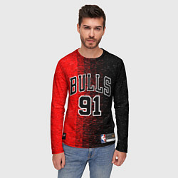 Лонгслив мужской NBA Bulls 91 Rodman, цвет: 3D-принт — фото 2