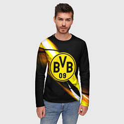 Лонгслив мужской Borussia спортивная геометрия, цвет: 3D-принт — фото 2