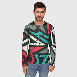 Лонгслив мужской Геометрический узор, цвет: 3D-принт — фото 2