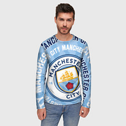 Лонгслив мужской Манчестер Сити надписи и логотип, цвет: 3D-принт — фото 2